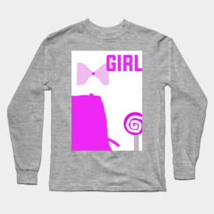 pink girl Long Sleeve T-Shirt